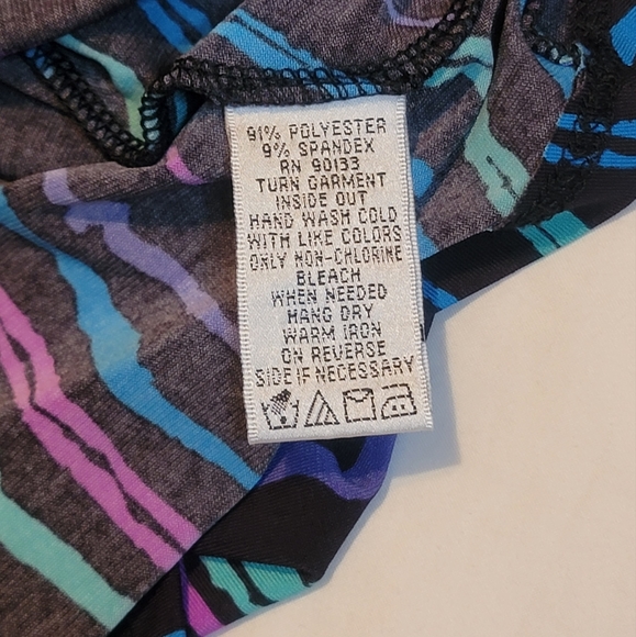 Women's Bob Mackie Wearable Art Striped Tunic Top Size M - Picture 4 of 6